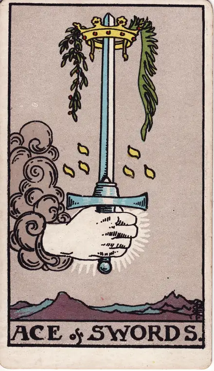 Ace of Swords — Rider–Waite–Smith, 1909