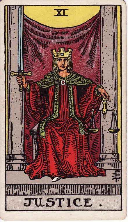 Justice — Rider–Waite–Smith, 1909