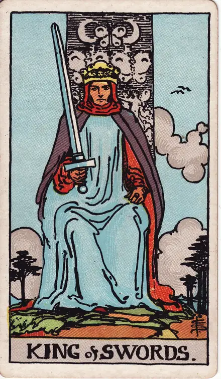 King of Swords — Rider–Waite–Smith, 1909