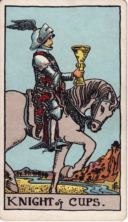 Knight of Cups — Rider–Waite–Smith, 1909