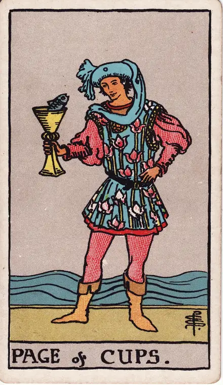 Page of Cups — Rider–Waite–Smith, 1909