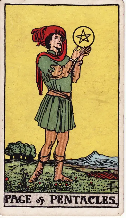 Page of Pentacles — Rider–Waite–Smith, 1909