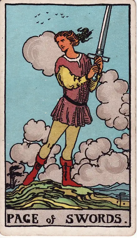 Page of Swords — Rider–Waite–Smith, 1909