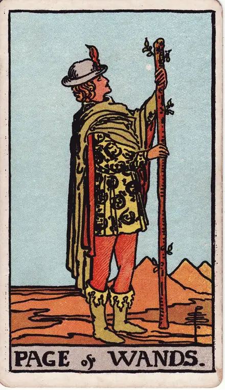Page of Wands — Rider–Waite–Smith, 1909