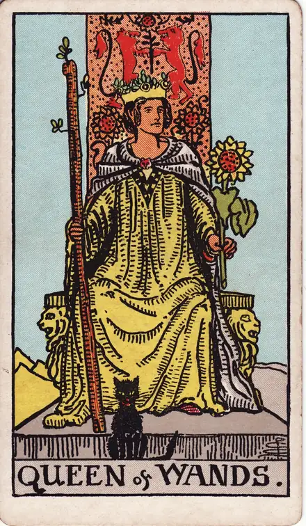 Queen of Wands — Rider–Waite–Smith, 1909