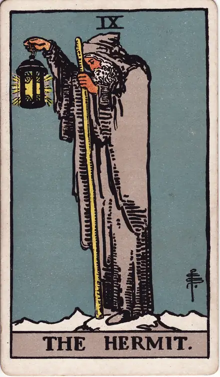 The Hermit — Rider–Waite–Smith, 1909