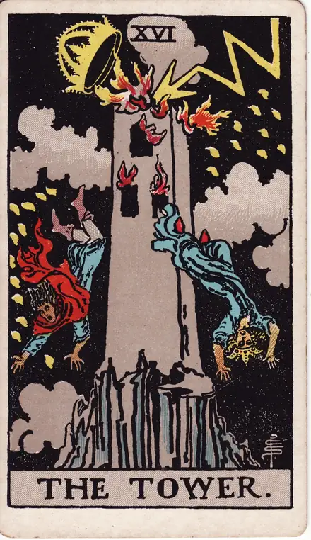 The Tower — Rider–Waite–Smith, 1909